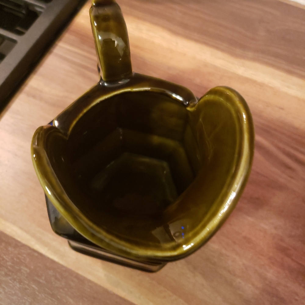 Haeger Olive Green Ceramic Pitcher #8081 - Picture 3 of 5